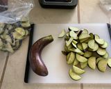 A picture of step 1 of Pickled eggplants (with miso and mustard).