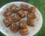 A picture of step 5 of Coconut, besan sheera barfi.