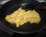 A picture of step 3 of Aaloo Halwa (potato pudding).