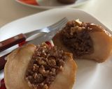 Φωτογραφία βήματος 2 της συνταγής 🍎 Μήλα ψητά γεμιστά στον φούρνο βούτυρο καρύδια βρώμη μέλι κανέλα και μοσχοκάρυδο