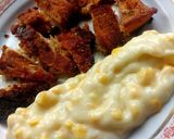 Rántott karaj tepsiben, kukoricasalátával tálaltam recept fázis 3 fotója