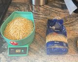 A picture of step 1 of Greek Salad with Orzo.