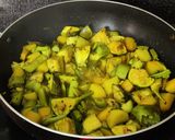 A picture of step 4 of Mixed vegetable with Malabar spinach.