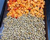 A picture of step 4 of Tahini-Drizzled Roasted Veggies.