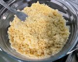 A picture of step 3 of Couscous with Tuna, Vegetables, Mint, and Black Olives.