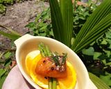 Hình bước làm 4 của món Ăn Dặm : Soup Gà Quinoa & Cá hồi sốt chanh dây