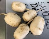 A picture of step 1 of Turnip and Potato Gratin with Mini Pork Sausages.