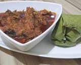 A picture of step 3 of Ekuru elewe (leaf ekuru).