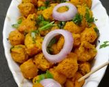 A picture of step 4 of Chatpate soya chunks.