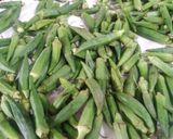 A picture of step 1 of Bhindi.