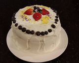 A picture of step 25 of Vanilla Layer Cake with Lemon Cream Filling and Lemon Whipped Cream Frosting.