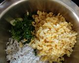 A picture of step 2 of Mung dal salad.