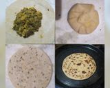 A picture of step 7 of Moong (green gram) parantha.