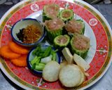 รูปขั้นตอนการทำที่ 4 ของ แกงจืดบวบยัดไส้ไก่สับ