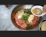 A picture of step 1 of Peshawari Chapli Kabab.