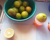 A picture of step 1 of Orange juice#4weekchallenge #idd challenge.
