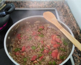 Foto del paso 1 de la receta: Espaguetis con carne, tomate y verduritas
