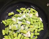 A picture of step 3 of Green chilli techa.