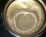 A picture of step 3 of Ghee mysore pak.