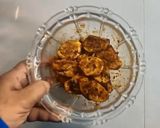 A picture of step 7 of Raw Banana Chaat.