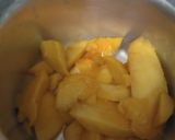A picture of step 1 of Mango Shake with ice cream.