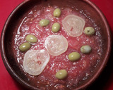 Foto del paso 7 de la receta: Tajine de besugos a la lima encurtida con tomate y olivas