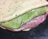 A picture of step 3 of Layered coloring mathri.