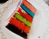 A picture of step 5 of सतरंगी 🌈 केक.
