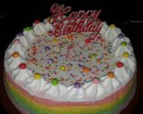 Foto langkah ke 5 dari resep Rainbow cake ekonomis ala Genika yulia.