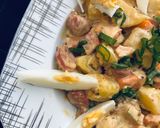 A picture of step 2 of Buffalo potatoes salad.