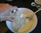 A picture of step 3 of Abdoogh Khiar (Iranian cold cucumber soup).