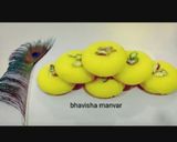 A picture of step 3 of Saffron peda.