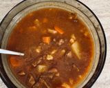 Bográcsban készült babgulyás recept fázis 6 fotója