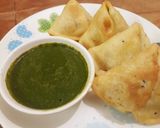A picture of step 13 of Samosa with aloo stuffing.