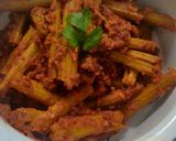 A picture of step 4 of Drumsticks Sabji.