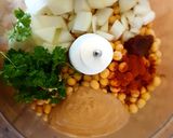 A picture of step 1 of Yellow pea falafel.