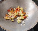 A picture of step 2 of Soya Manchurian.