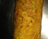 A picture of step 3 of Maggi Egg Roll.