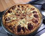 Une image de l'étape 13 de Tarte aux pêches de vigne et pignons de pin (pâte brisée épeautre pêche).