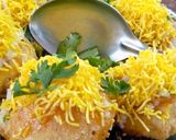 A picture of step 6 of Sev Puri Recipe.