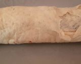 A picture of step 3 of My Steak & Onion wrap with a Tennessee whisky Beef Sauce.😊.