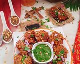 A picture of step 6 of Moth Dal Vada.