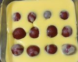 A picture of step 1 of Gulab jamun pudding.