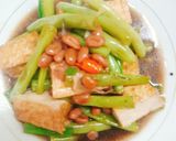 Hình bước làm 2 của món Tàu hủ đậu tây kho tương hột (món chay)