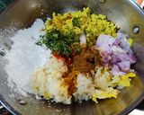 A picture of step 1 of Poha cutlets from leftover batata poha.