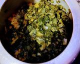 A picture of step 1 of Moong dal and Onion Leaves Curry.