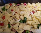 Foto del paso 1 de la receta: Pescado al ajo y orégano en cama de patatas con sorpresa