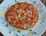 A picture of step 5 of Cheesy Mexican Veg Pizza.