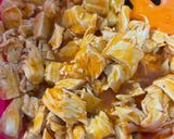 A picture of step 3 of Buffalo Chicken Flatbread.