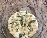 A picture of step 2 of Focaccia recipe.